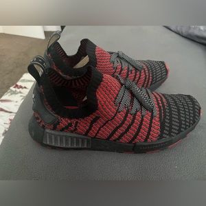 Adidas NMD sneakers, red and black. Size 12